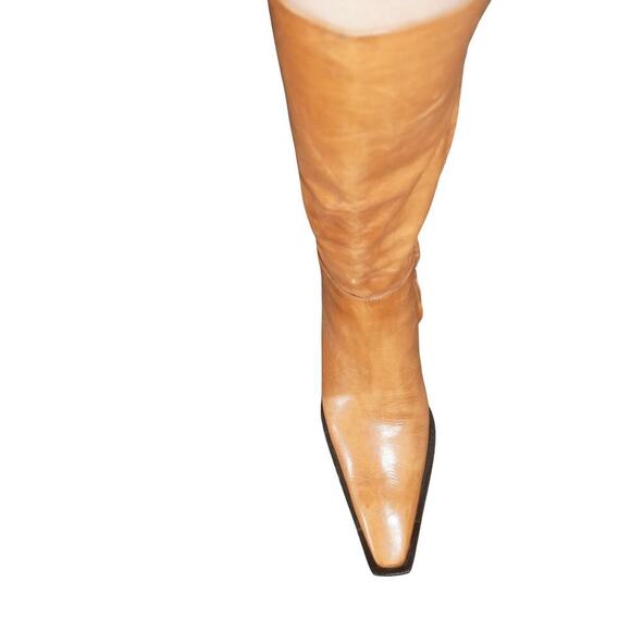 Spaziomoda Bologna Made in Italy Tan Leather Mid-Calf Boots Size 40 (US 9.5–10) - Picture 10 of 12